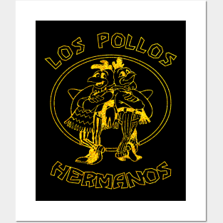 Los Pollos Hermanos gold Posters and Art